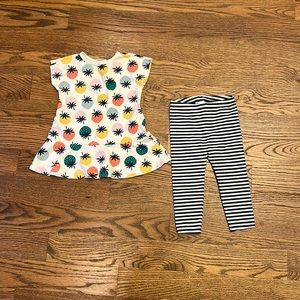 GUC Hanna Andersson Two Piece Top and Pant Set; 18-24M